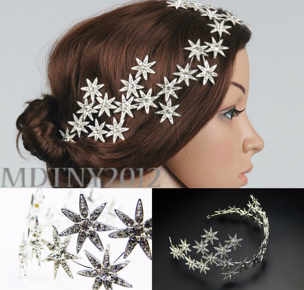 Prom Hairstyles With Headbands
 Jewelry Crystal Stars Chain Headband Wedding Prom Crown