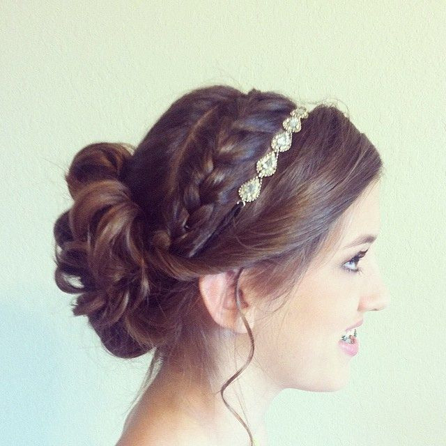 Prom Hairstyles With Headbands
 Updo with braid and headband