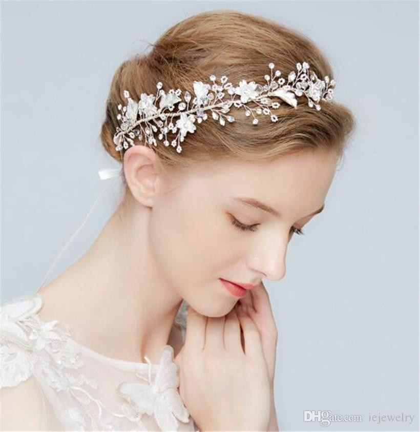 Prom Hairstyles With Headbands
 2019 Wedding Bridal Crown Tiara Crystal Flower Headband
