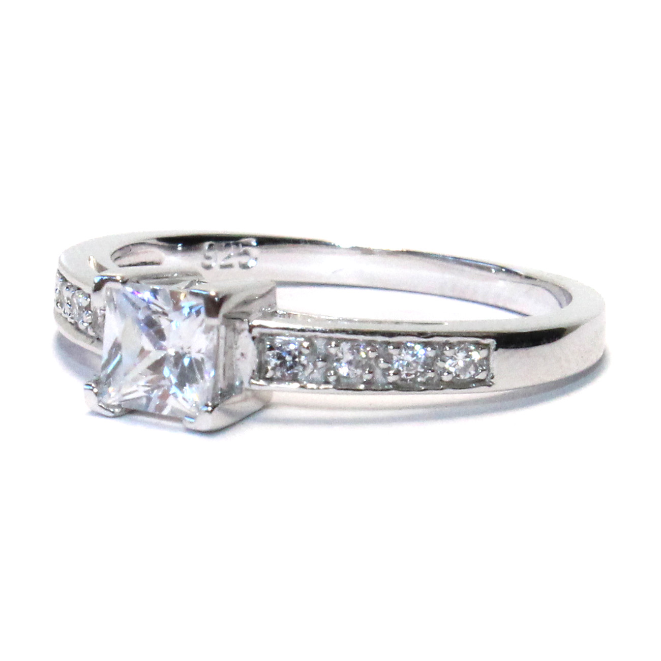 Promise Rings Princess Cut
 Princess Cut Diamond White Promise Ring Beautiful
