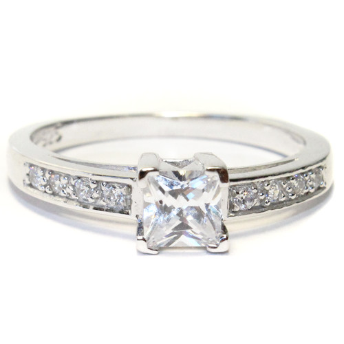 Promise Rings Princess Cut
 Princess Cut Diamond White Promise Ring Beautiful