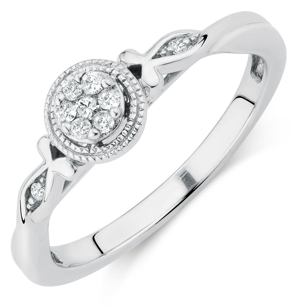 Promise Rings Real Diamond
 Promise Ring with Diamonds in Sterling Silver
