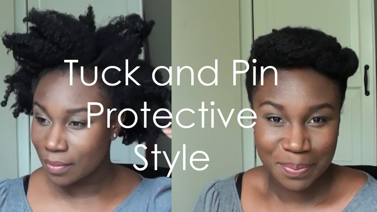 Protective Hairstyles For Natural 4C Hair
 Tuck&Pin Protective style 4c Natural Hair