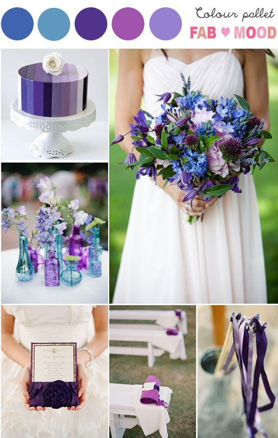 Purple And Blue Wedding Colors
 The 25 best Shades of purple ideas on Pinterest
