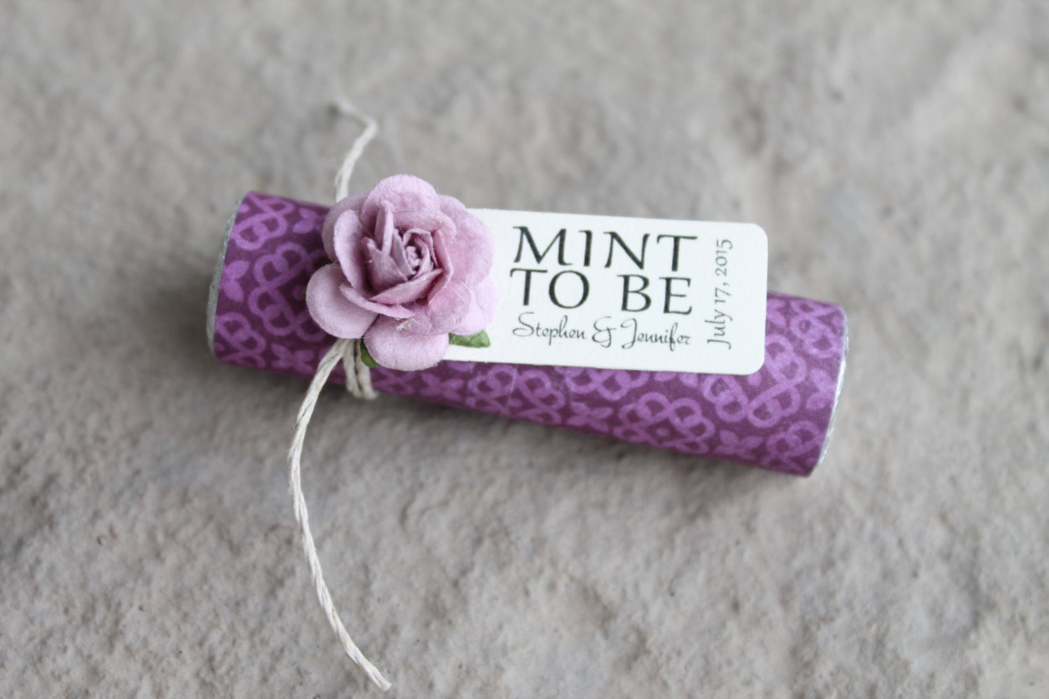 Purple Wedding Favors
 24 Purple wedding favors with a personalized tag custom