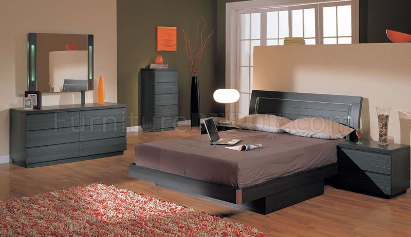 Queen Size Storage Bedroom Sets
 Ash Finish Modern 5Pc Bedroom Set w Queen Size Storage Bed