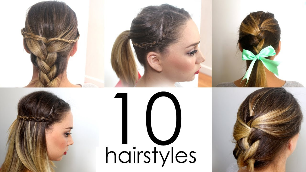 Quick And Easy Up Do Hairstyles
 10 Quick & Easy Everyday Hairstyles in 5 minutes