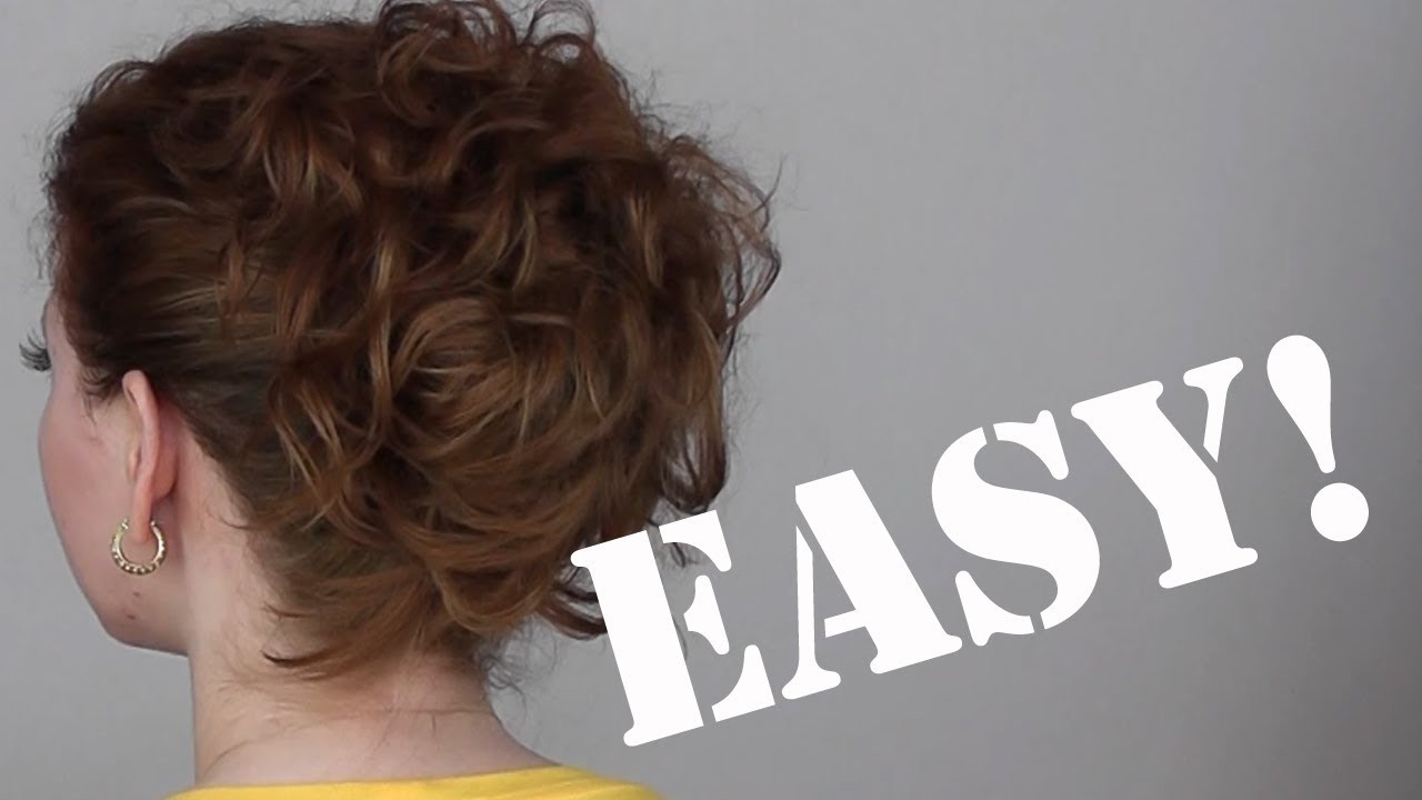 Quick And Easy Up Do Hairstyles
 Hair Tutorial A Quick Easy and Messy Updo for Curly Hair