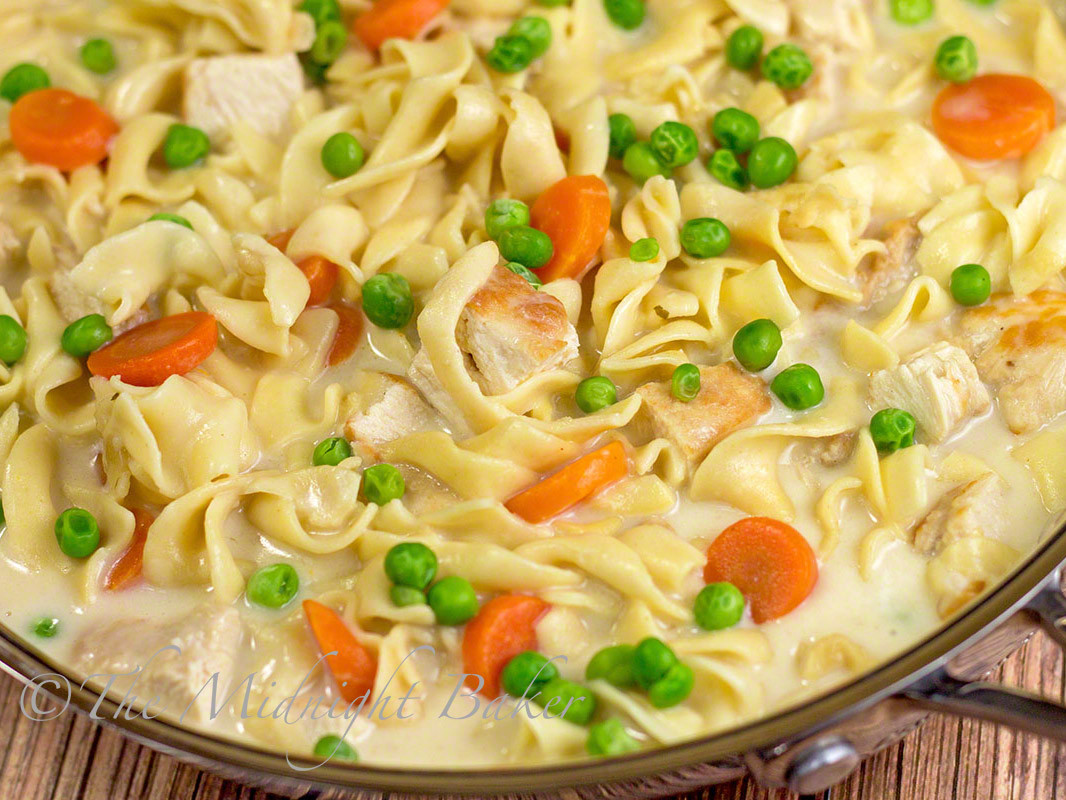 Quick Chicken And Noodles
 Creamy Chicken with Noodles The Midnight Baker