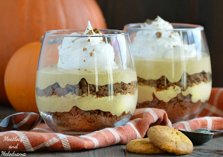 Quick Fall Desserts
 Easy no bake pumpkin cheesecake gingersnap parfaits
