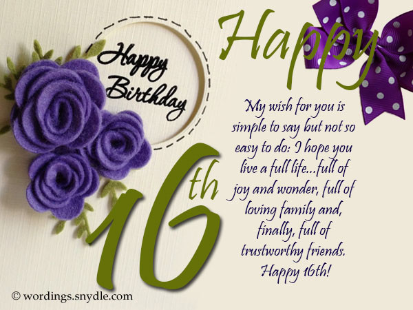Quinceanera Birthday Wishes
 16th Birthday Wishes Messages and Greetings – Wordings