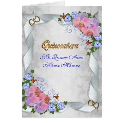 Quinceanera Birthday Wishes
 Quinceanera invitation Mis Quince Anos 15th Greeting Card