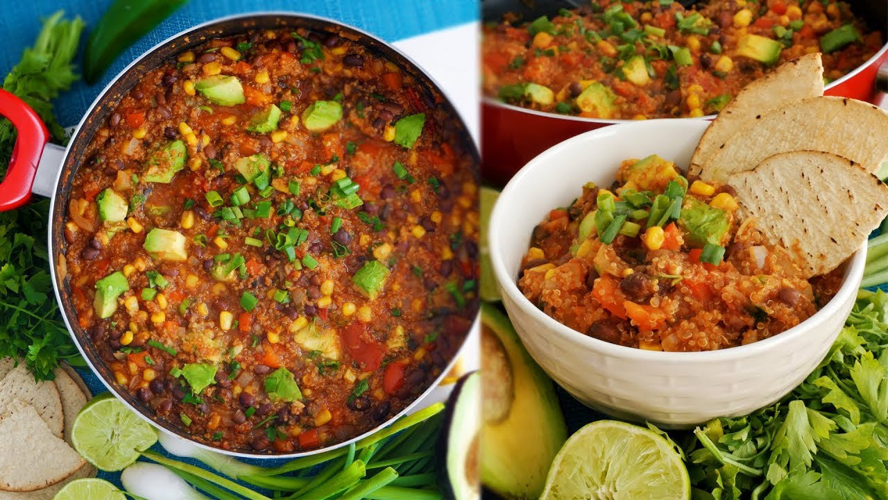 Quinoa Dishes Vegan
 ONE POT MEXICAN QUINOA CHILI RECIPE