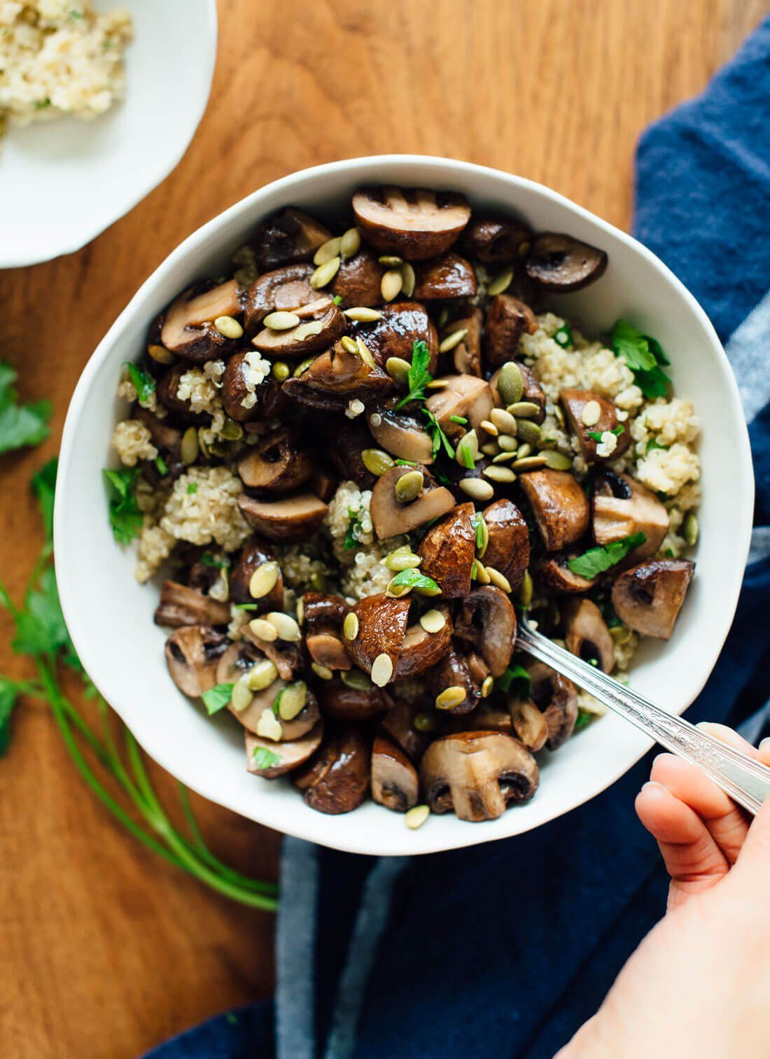 Quinoa Dishes Vegan
 Roasted Mushrooms with Herbed Quinoa Cookie and Kate