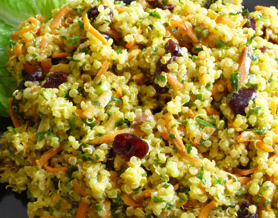 Quinoa Salad Cranberries
 Curried Quinoa Salad w Dried Cranberries & Toasted Almonds