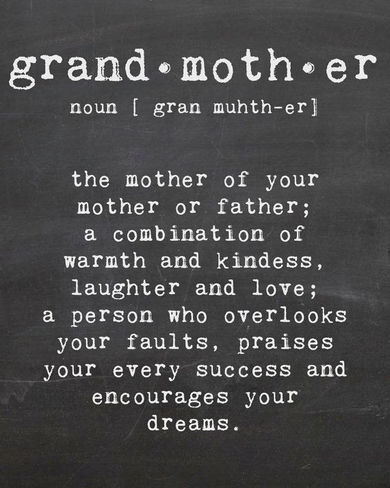 Quotes About Grandmothers Love
 Grandmother Printable Chalk Wall Art by AandLBanners on