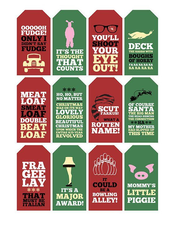 Quotes From Christmas Story
 Christmas Story Quote Gift Tags Printable