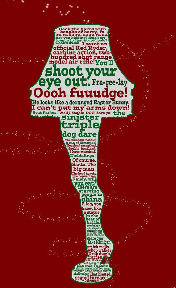 Quotes From Christmas Story
 A Christmas Story funny quote poster 12x18 by