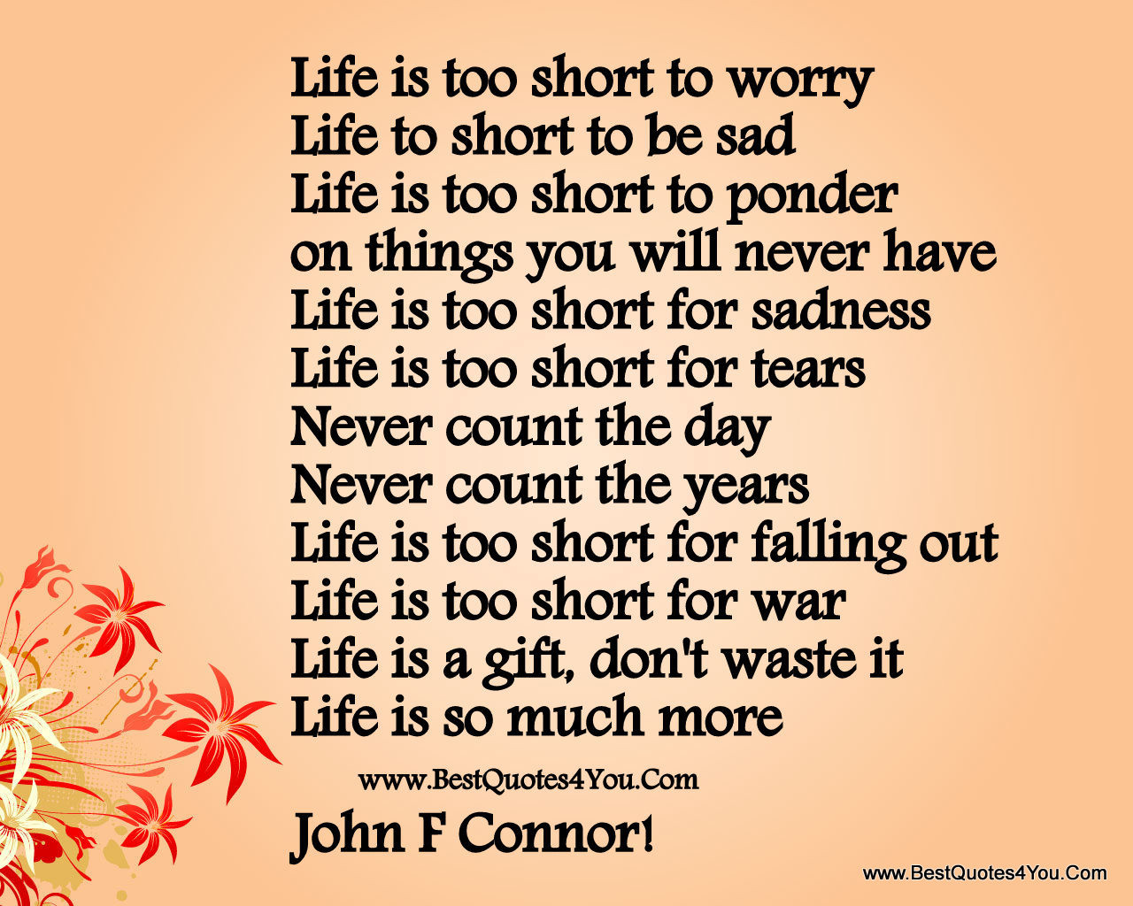 Quotes Life Is Short
 Inspirational Picture Quotes Life is short
