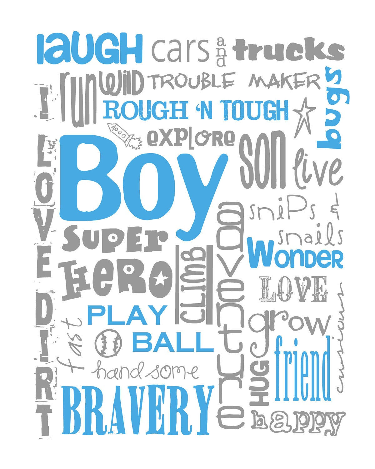 Quotes On Baby Boys
 All Boy Subway Art for Nursery or Bedroom INSTANT DOWNLOAD set