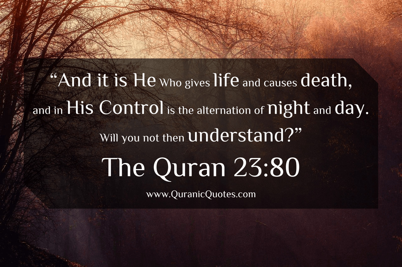 Quran Quotes About Life
 214 The Quran 23 80 Surah al Mu minun