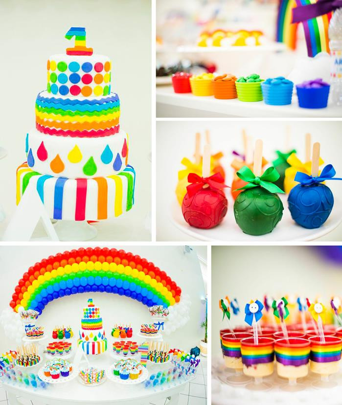 Rainbow Birthday Party Ideas
 Kara s Party Ideas Rainbow Birthday Party with SO MANY