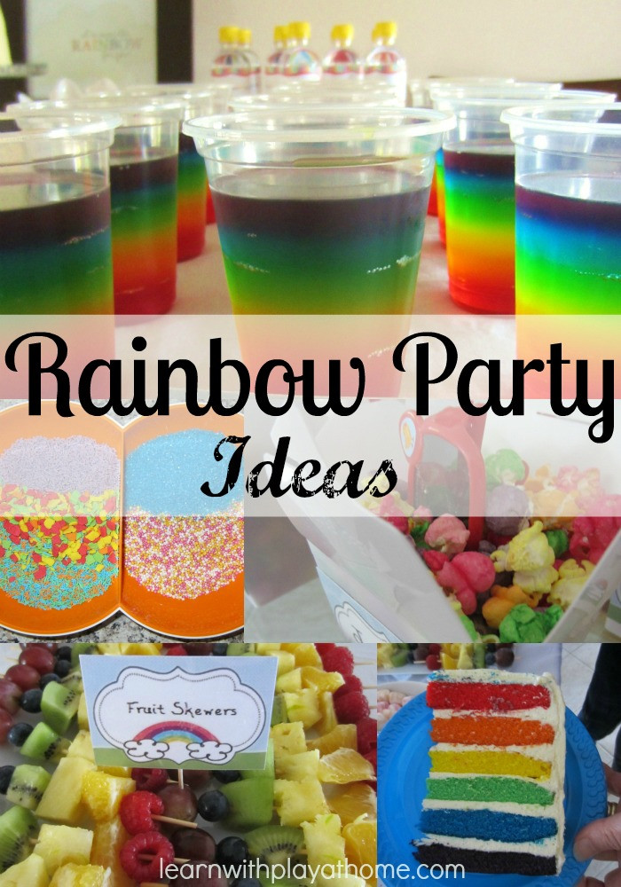 Rainbow Birthday Party Ideas
 Learn with Play at Home Rainbow Birthday Party Ideas