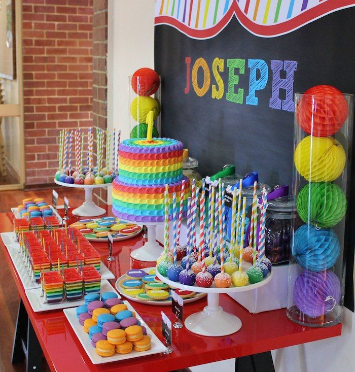 Rainbow Birthday Party Ideas
 Rainbow Themed First Birthday Party Planning Ideas