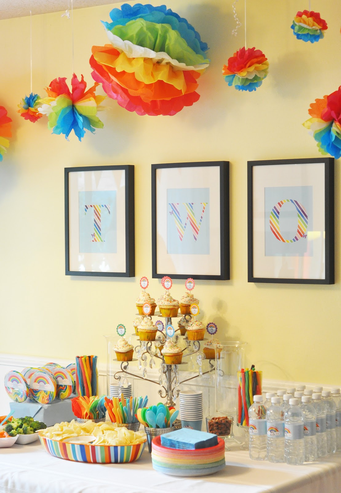 Rainbow Birthday Party Ideas
 Craftily Ever After Annalise s Rainbow Birthday Party