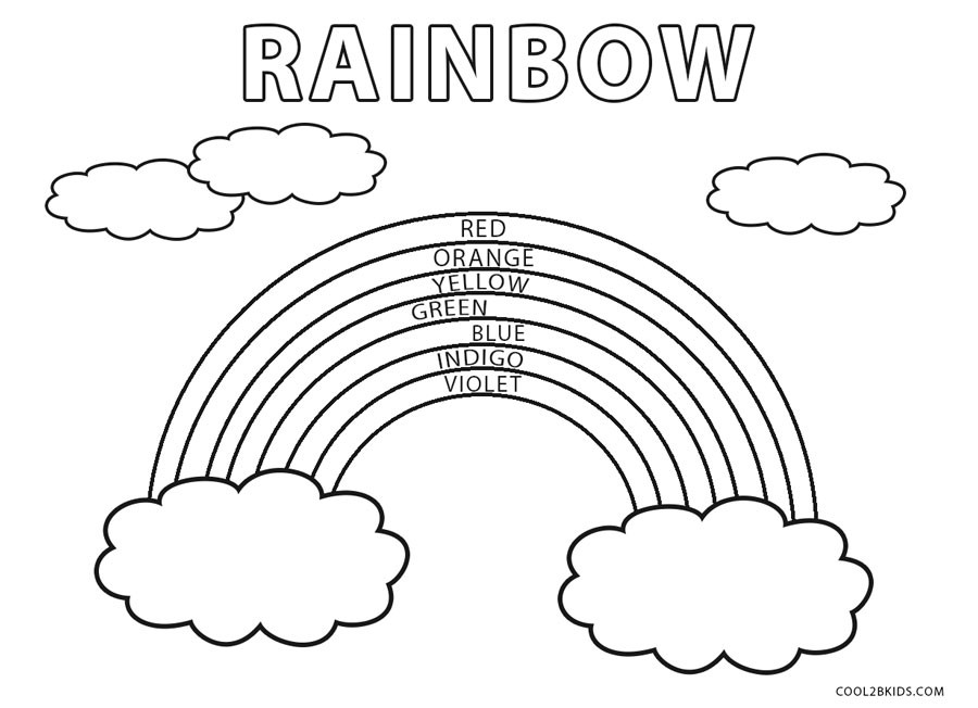 Rainbow Coloring Sheet Printable
 Free Printable Rainbow Coloring Pages For Kids