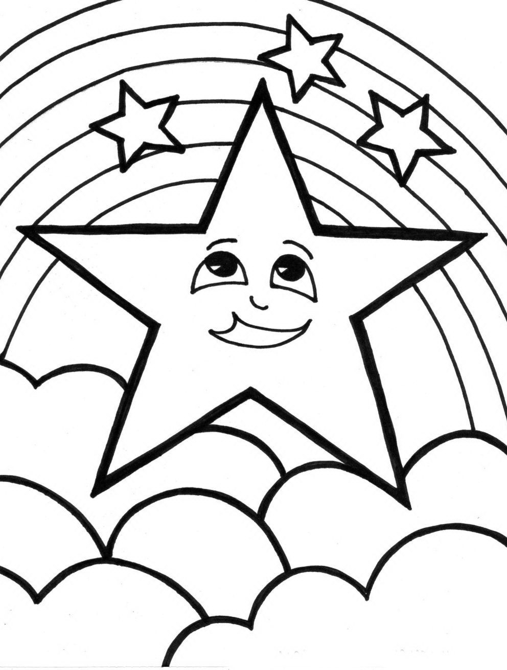 Rainbow Coloring Sheet Printable
 Rainbow Coloring Pages for childrens printable for free