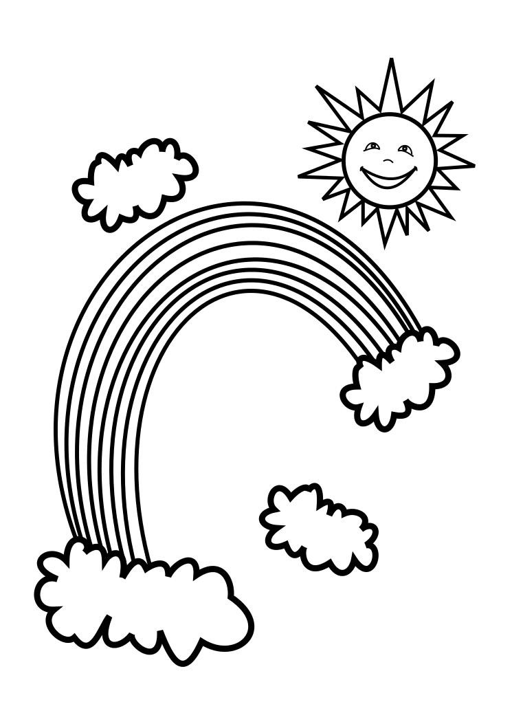 Rainbow Coloring Sheet Printable
 Free Printable Rainbow Coloring Pages For Kids