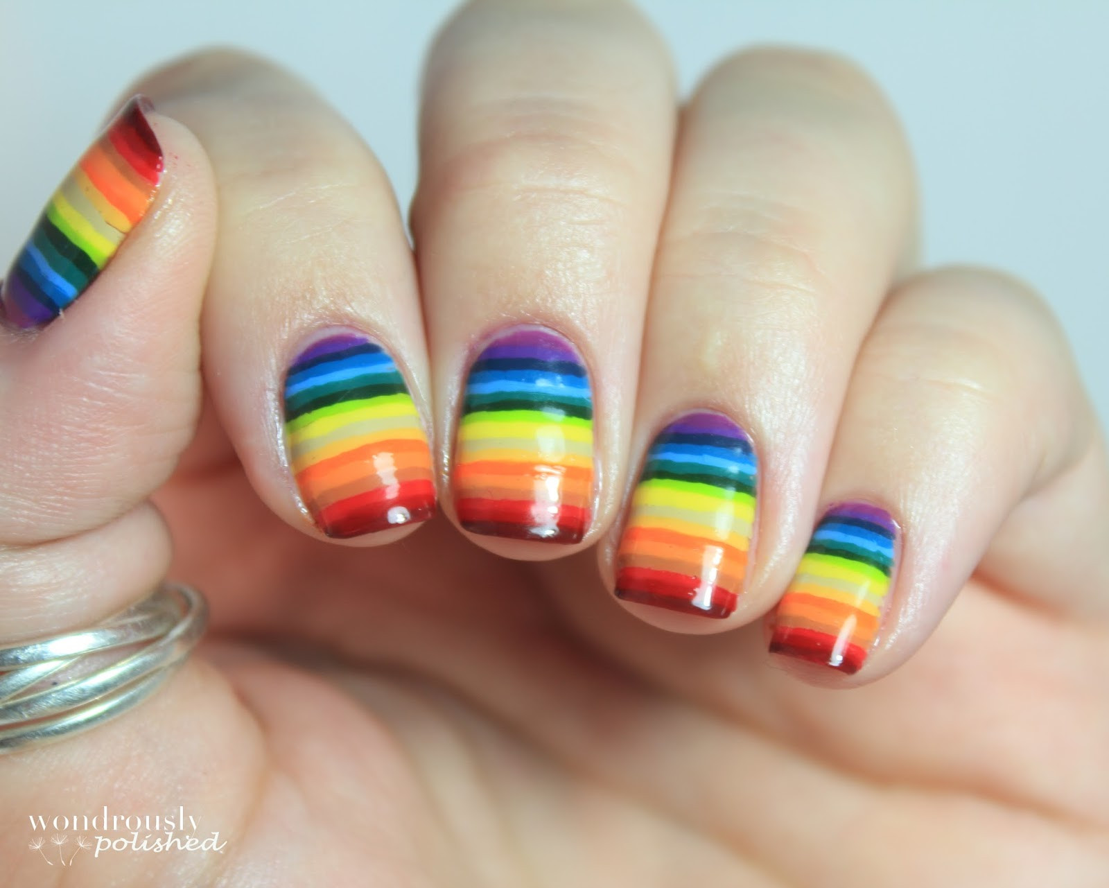 Rainbow Nail Designs
 Wondrously Polished 31 Day Nail Art Challenge Day 9