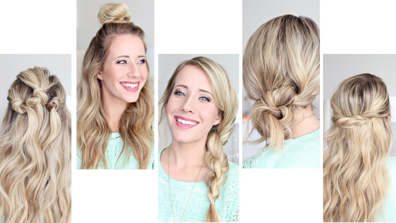 Really Cute And Easy Hairstyles
 Five Easy 1 min Hairstyles