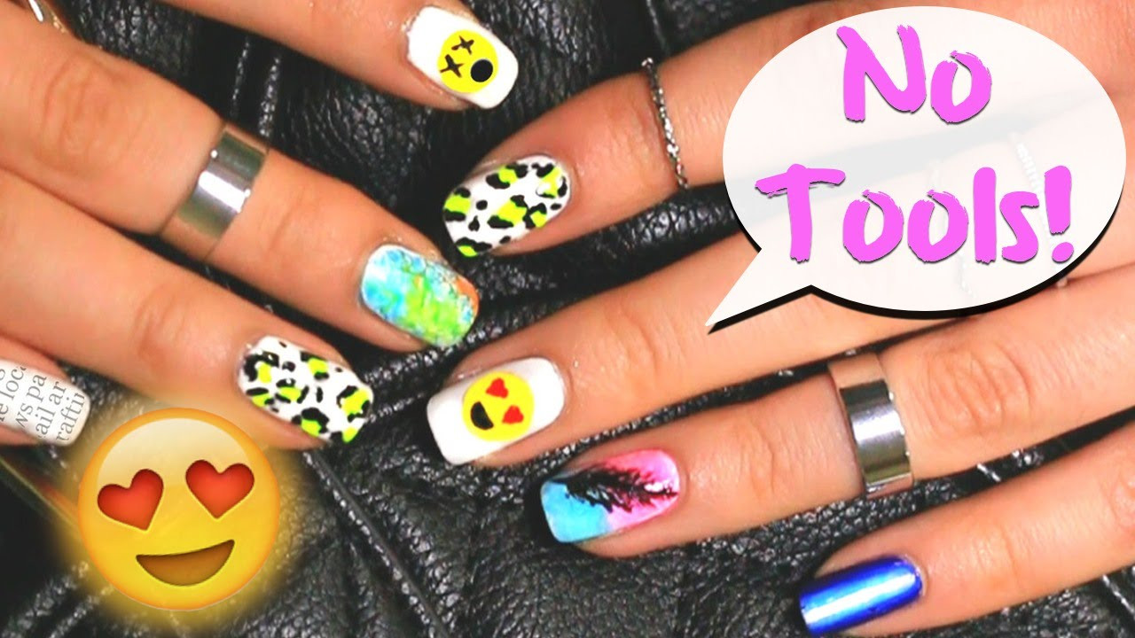 Really Easy Nail Designs
 No tools needed 6 easy nail art designs for beginners