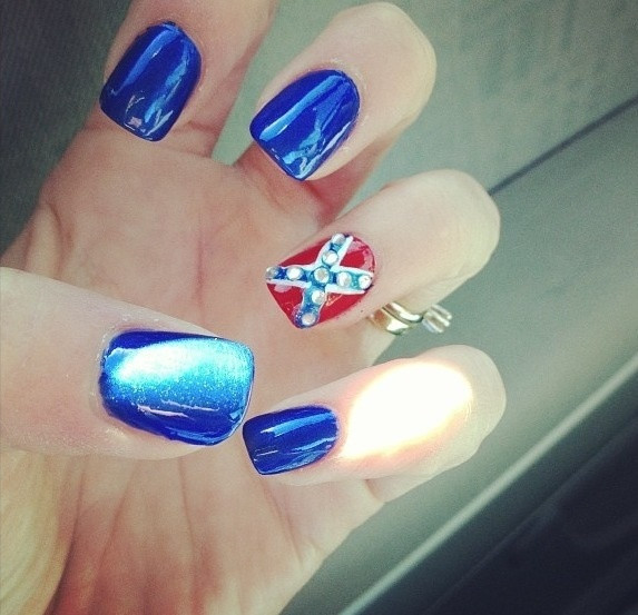 Rebel Nail Designs
 31 best images about rebel flag nails on Pinterest