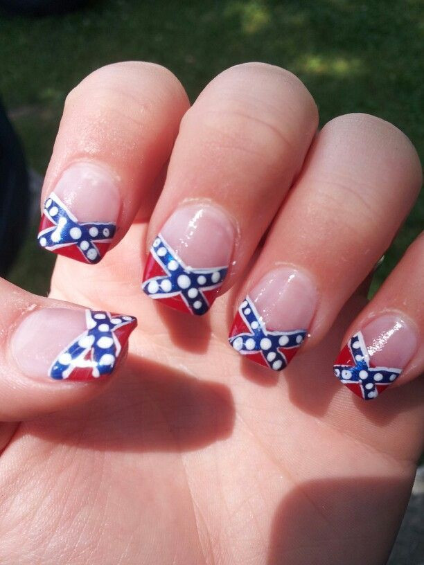 Rebel Nail Designs
 Confederate flag nail airt