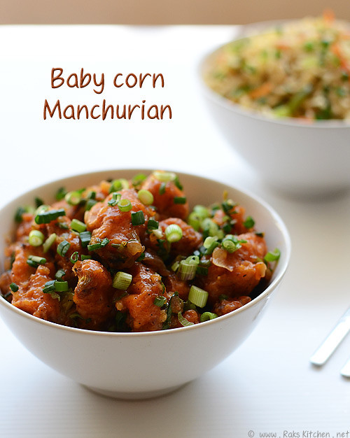 Recipes With Baby Corn
 Baby corn manchurian recipe Raks Kitchen