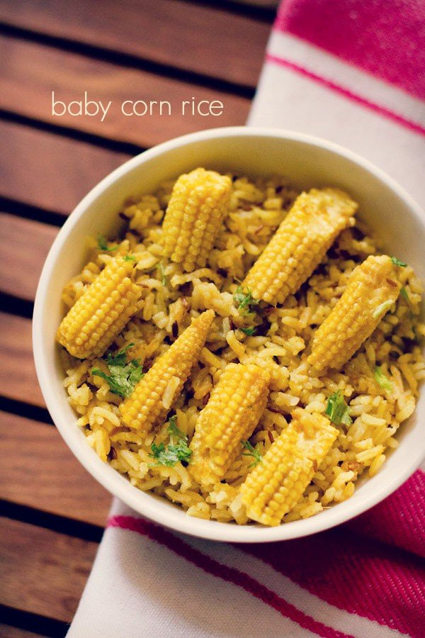 Recipes With Baby Corn
 baby corn pulao recipe how to make baby corn rice recipe