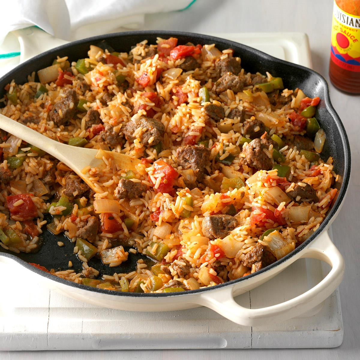 Recipes With Italian Sausage And Rice
 Spicy Cajun Sausage and Rice Skillet Recipe
