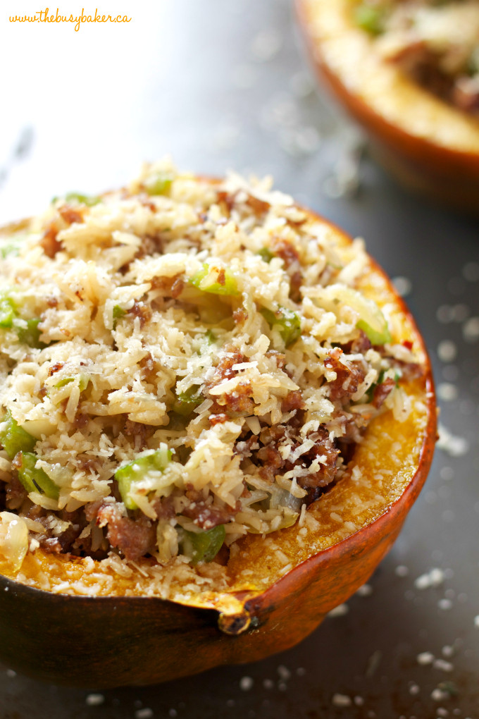 Recipes With Italian Sausage And Rice
 Italian Sausage and Brown Rice Stuffed Acorn Squash The