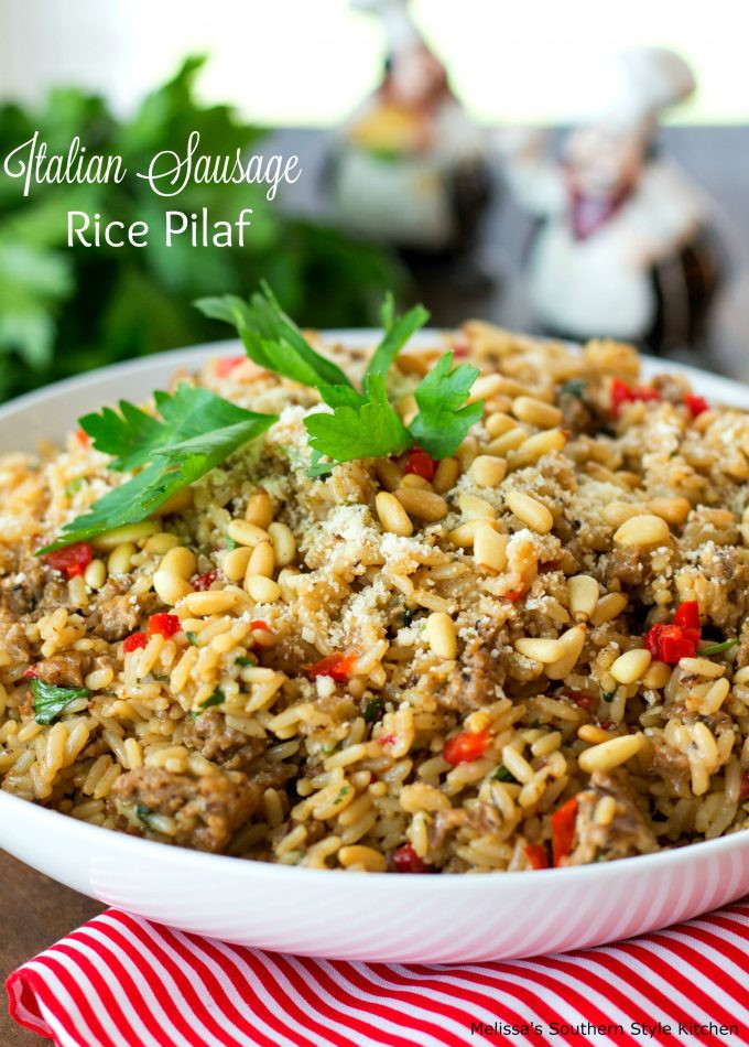 Recipes With Italian Sausage And Rice
 Italian Sausage Rice Pilaf melissassouthernstylekitchen