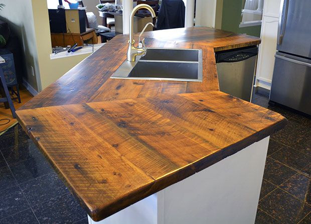 Reclaimed Wood Countertops DIY
 Reclaimed Barn Wood Countertops