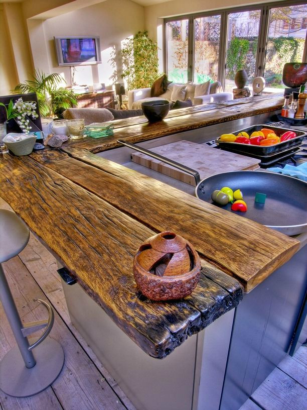 Reclaimed Wood Countertops DIY
 44 Reclaimed Wood Rustic Countertop Ideas