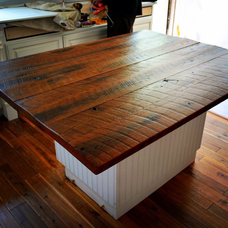 Reclaimed Wood Countertops DIY
 reclaimed barnwood island Google Search
