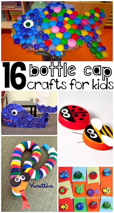 Recycling Craft For Preschoolers
 Plastic Bottle Cap Milk Cap & Lid Crafts for Kids to
