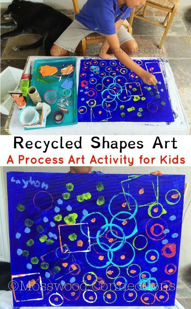 Recycling Craft For Preschoolers
 Recycled Shapes Art Process Art for Kids