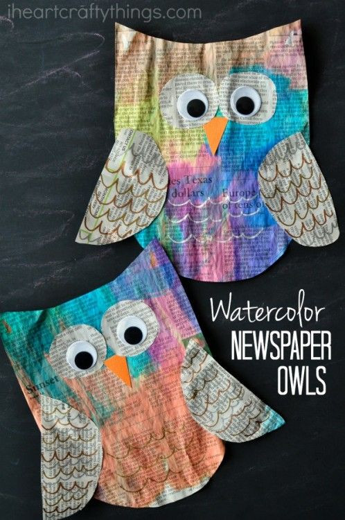 Recycling Craft For Preschoolers
 Colorful Newspaper Owl Craft for Kids