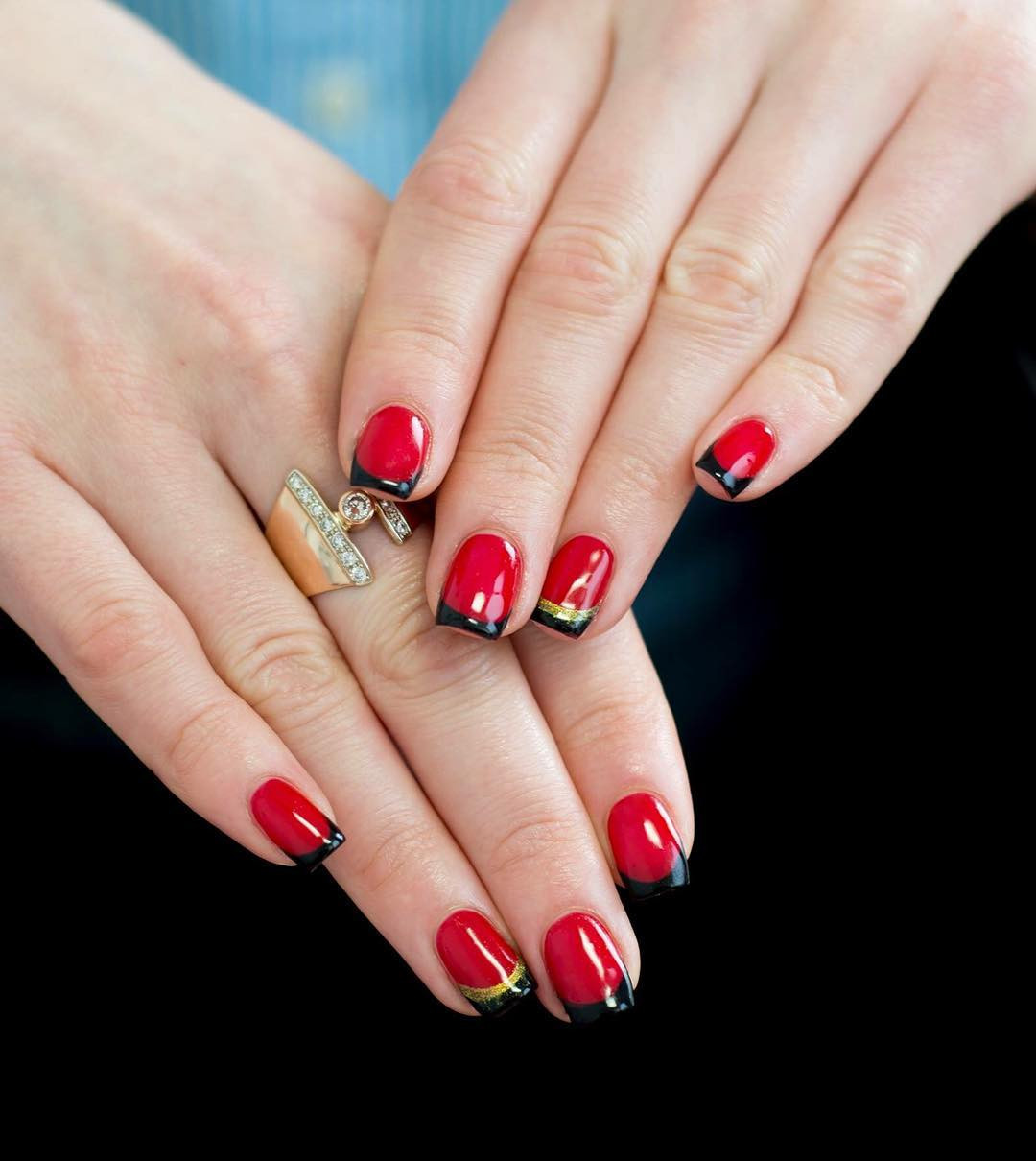 Red And Black Nail Designs
 22 French Tip Nail Art Designs Ideas