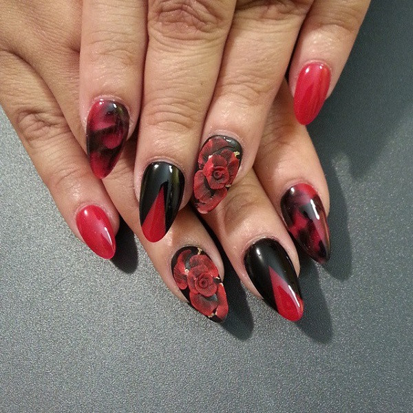 Red And Black Nail Designs
 55 Hottest Red Nail Art Ideas nenuno creative